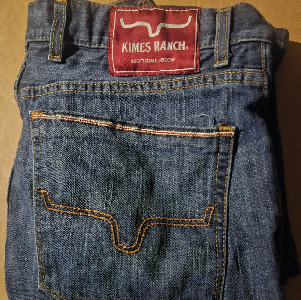 kimes ranch roger  34& 32 medium wash usa made